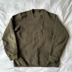 Uniqlo Men's Olive Fleece Pullover Sweater S
